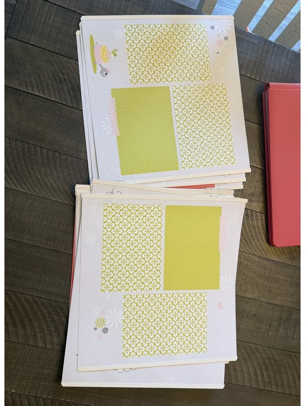 Creative Memories 12x12 scrapbook album with girly/baby girl page inserts